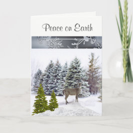 Festiva Tarjeta de Felicitación de Naturaleza y Vida Silve
