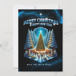 Festiva Tarjeta de Felicitación de Navidad, Tarjeta plana 