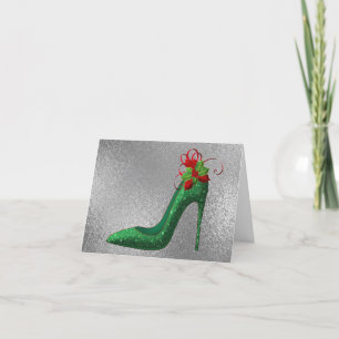 Festiva Tarjeta de felicitación de Navidades de Green Purp