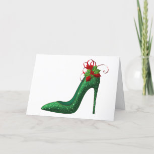 Festiva Tarjeta de felicitación de Navidades de Green Purp