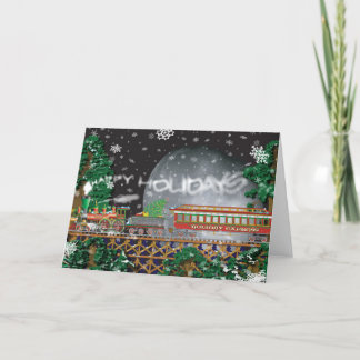 Festiva Tarjeta de felicitación de Navidades de vacaciones