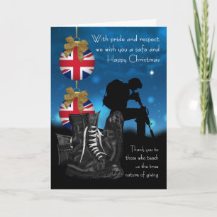 Festiva Tarjeta de felicitación de Navidades militares del