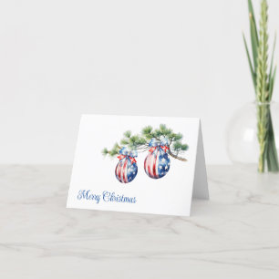 Festiva Tarjeta de felicitación de Navidades patrióticos