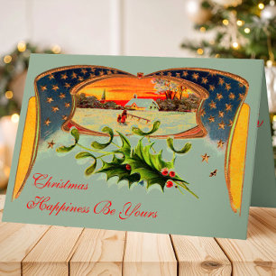 Festiva Tarjeta de felicitación de Navidades patrióticos d
