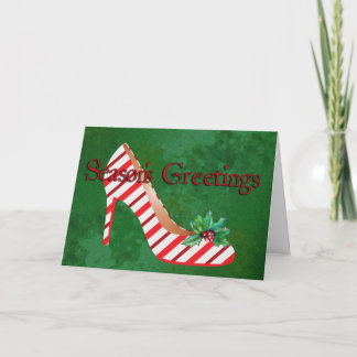 Festiva Tarjeta de felicitación de navidades Shoes