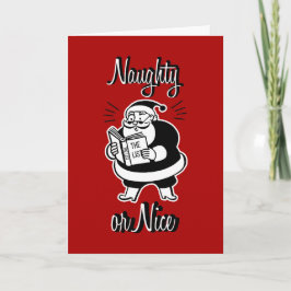 Festiva Tarjeta de felicitación de Navidades traviesos o b