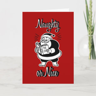 Festiva Tarjeta de felicitación de Navidades traviesos o b