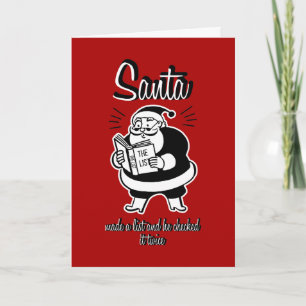 Festiva Tarjeta de felicitación de Navidades traviesos o b