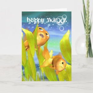 Festiva Tarjeta de felicitación de Norooz con el Goldfish