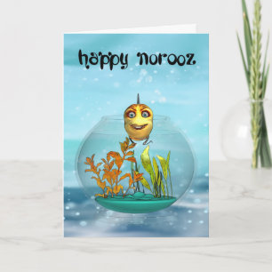 Festiva Tarjeta de felicitación de Norooz con el Goldfish