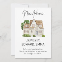 Tarjeta de Felicitación de Nueva Casa Personalizad