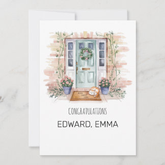 Festiva Tarjeta de Felicitación de Nueva Casa Personalizad