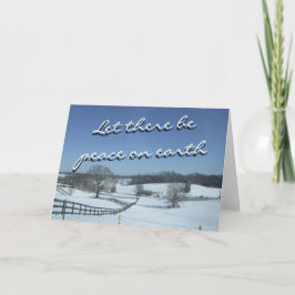 Festiva Tarjeta de felicitación de paisaje invernal