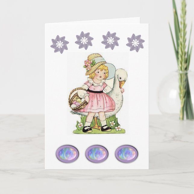 Festiva Tarjeta de felicitación de Pascua (Anverso)