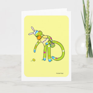 Festiva Tarjeta de felicitación de Pascua Bunkey