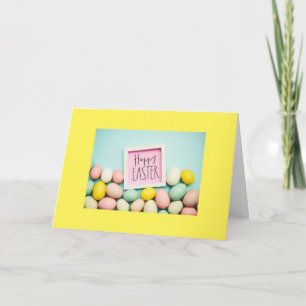 FESTIVA TARJETA DE FELICITACIÓN DE PASCUA DE HUEVOS DE PAS