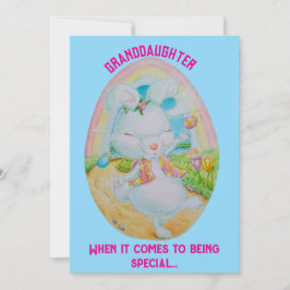 Festiva Tarjeta de felicitación de Pascua de la nieta pers