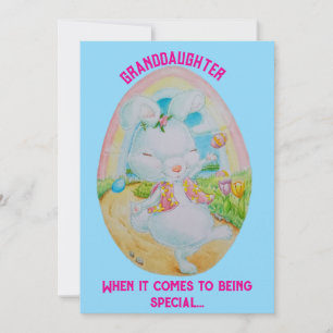 Festiva Tarjeta de felicitación de Pascua de la nieta pers
