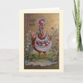 Festiva Tarjeta de felicitación de Pascua de Pollo de Vict