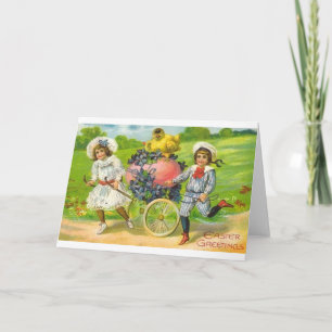 Festiva Tarjeta de felicitación de Pascua de Victoria