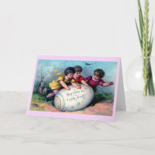 Festiva Tarjeta de felicitación de Pascua de Victoria