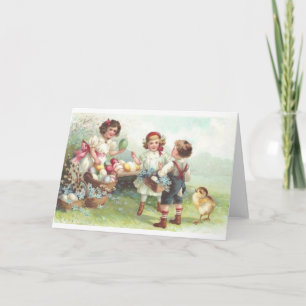 Festiva Tarjeta de felicitación de Pascua de Victoria