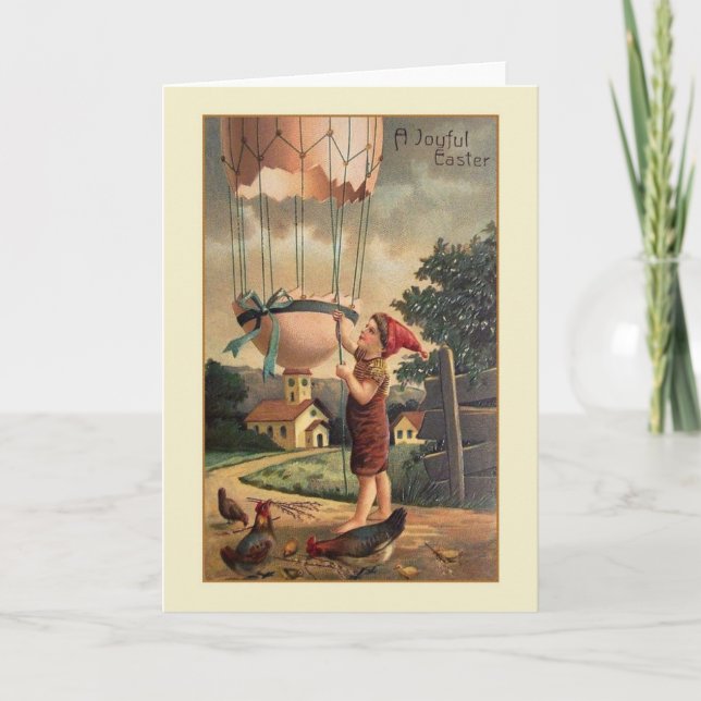 Festiva Tarjeta de felicitación de Pascua de Victoria (Anverso)