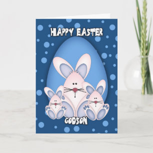 Festiva Tarjeta de felicitación de Pascua del ahijado con
