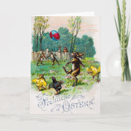 Festiva Tarjeta de felicitación de Pascua Vintage