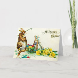 Festiva Tarjeta de felicitación de Pascua Vintage