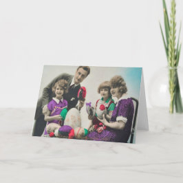 Festiva Tarjeta de felicitación de Pascua Vintage