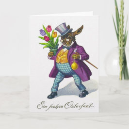 Festiva Tarjeta de felicitación de Pascua Vintage