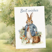 Tarjeta de felicitación de Peter Rabbit