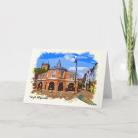 Tarjeta de felicitación de pintura de cacerolas de