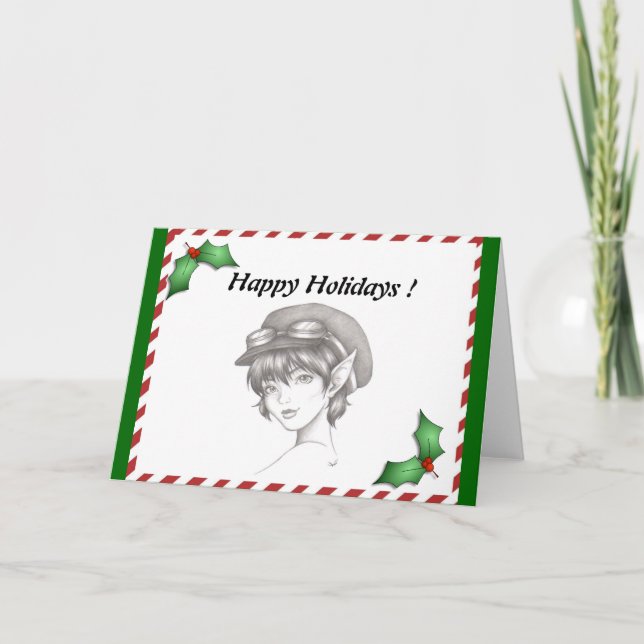 Festiva Tarjeta de felicitación de Pixie de Steampunk Holi (Anverso)