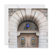 Tarjeta de felicitación de puerta de Finlandia