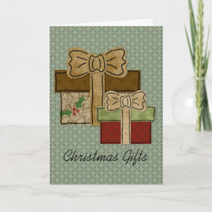 Festiva Tarjeta de felicitación de regalo de navidades