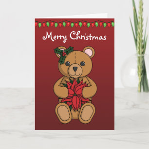 Festiva Tarjeta de felicitación de regalo de Teddy
