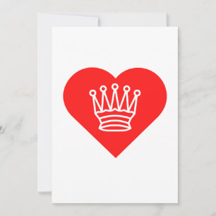 Festiva Tarjeta de felicitación de Reina de Corazones