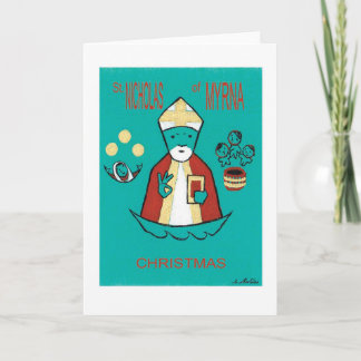 Festiva Tarjeta de felicitación de San Nicolás