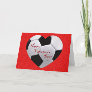 Festiva Tarjeta de felicitación de San Valentín al fútbol