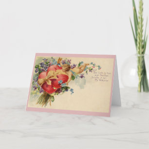 Festiva Tarjeta de felicitación de San Valentín cupido de 