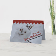 Tarjeta de felicitación de San Valentín Miss Snowm