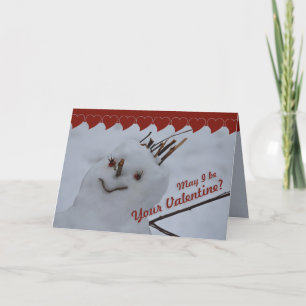 Festiva Tarjeta de felicitación de San Valentín Miss Snowm