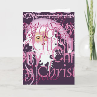 Festiva Tarjeta de felicitación de Santa de las Felices