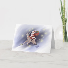 Festiva Tarjeta de felicitación de Santa Delivers