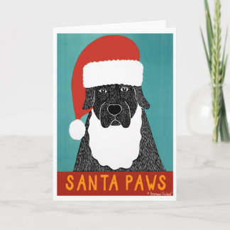 Festiva Tarjeta de felicitación de Santa Paws