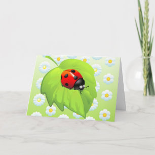 Festiva Tarjeta de felicitación de señora Bug Pascua