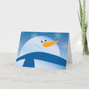 Festiva tarjeta de felicitación de snowman