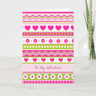 Festiva Tarjeta de felicitación de tela de San Valentín ve